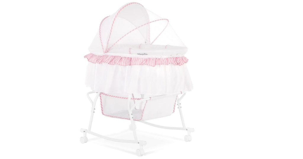 Dream On Me Lacy Portable 2-in-1 Bassinet & Cradle